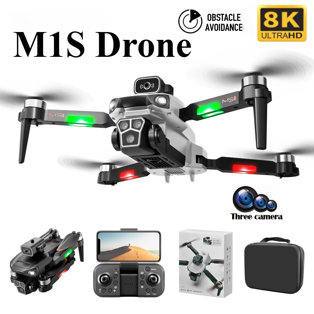 Dron M1S 8K Profesional con Tr - Drone Gimbal 3 Axis reseña y precio